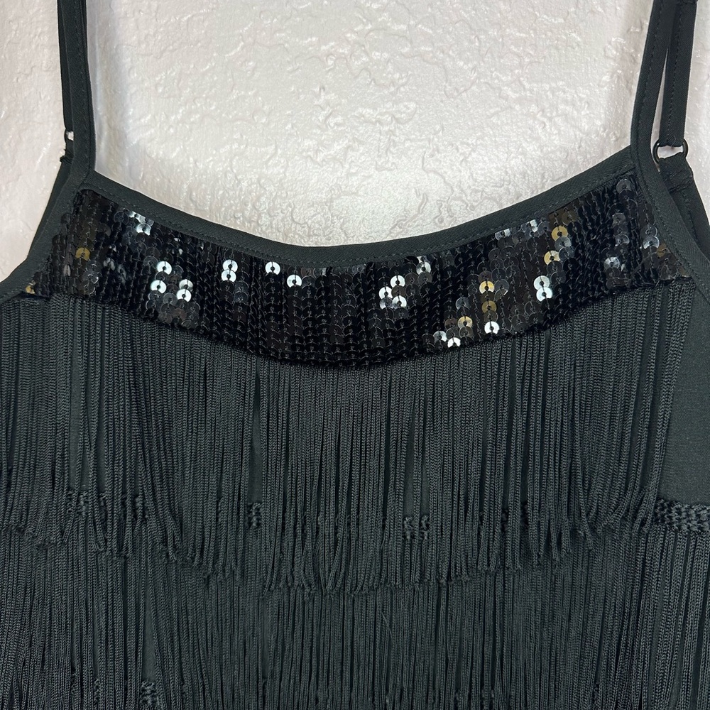 Express Sequence And Fringe Backless Top - image 3